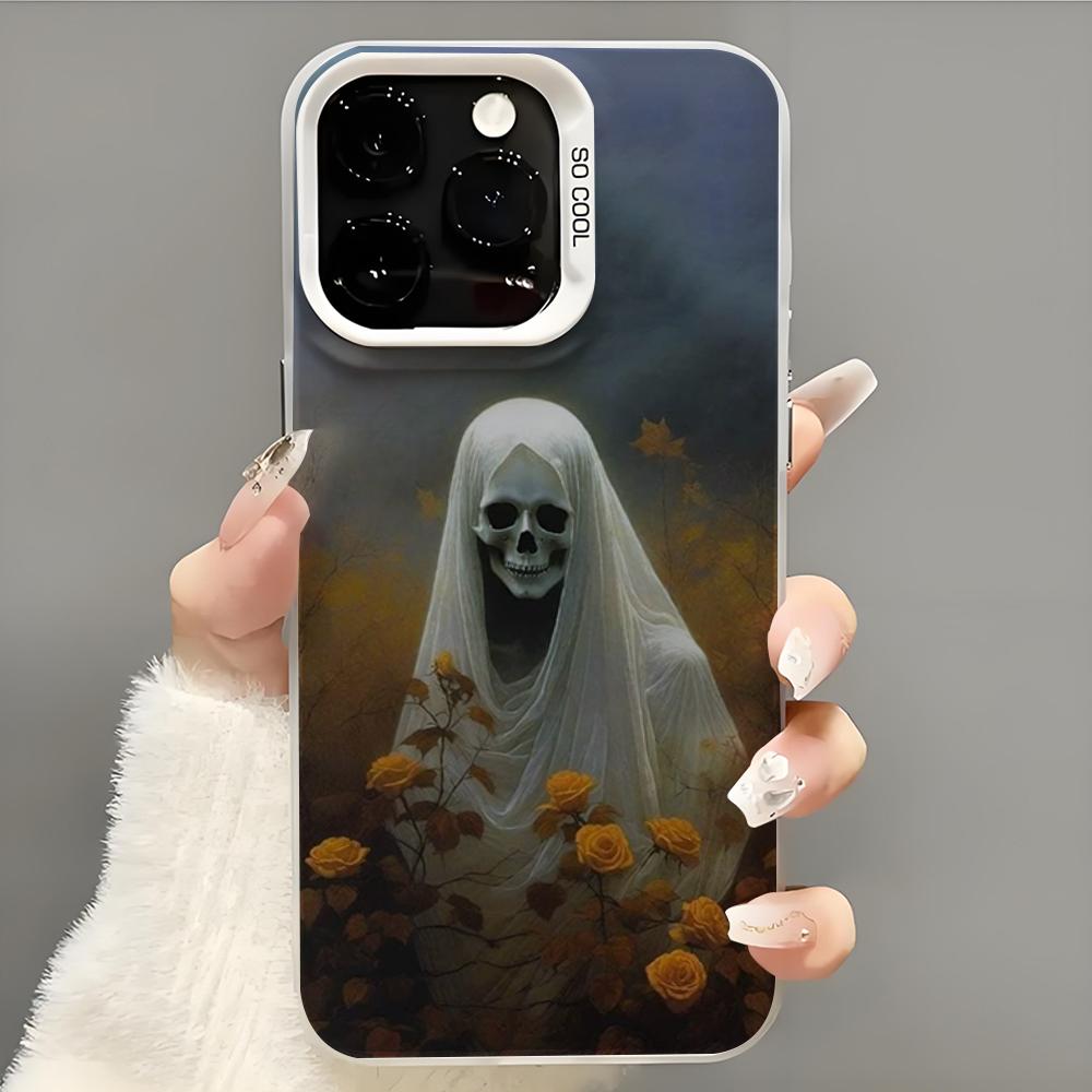 Чехол для телефона Санта Муэрте Чехол для телефона для iPhone 14 16 15 11 12 13 Pro Max Mini Plus Ударопрочный чехол