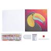Kit Diamond Painting - Crystal Art - Carte Toucan - 18 x 18 cm - Pour enfants - Mixte