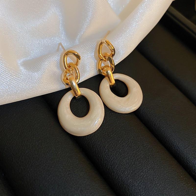 Серьги Love с геометрическим рисунком, простые серьги с цветами, модные серьги с темпераментом, элитные серьги, подарки