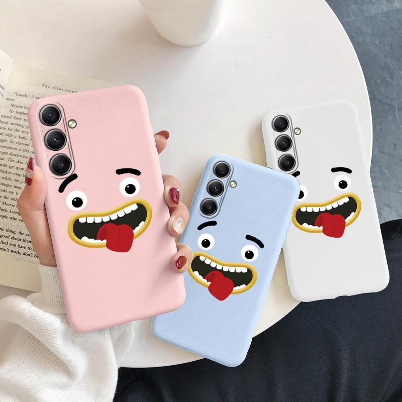 Funny Patterned Soft Silicone Case For Samsung M35 A55 Xiaomi Redmi Note 13 Poco C65 iPhone 15 Huawei Honor Realme Camera Protective Shockproof Cover