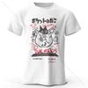 S5XL Кавайная Аниме Харадзюку с Принтом 100% Хлопок Футболка Мягкая Дышащая Круглый Вырез Короткий Рукав Футболка Унисекс Милый Стиль