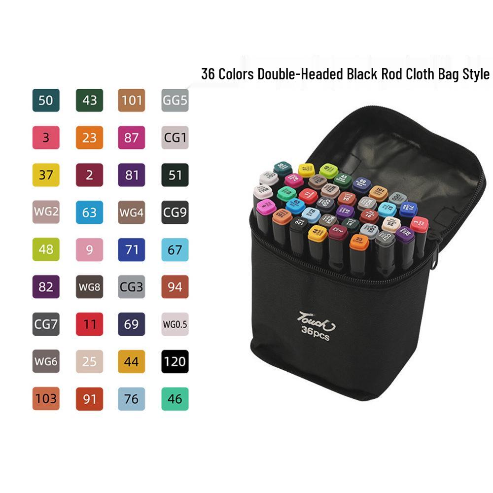 Набор двусторонних спиртовых маркеров TOUCH 80 цветов для детского творчества и рисования манги