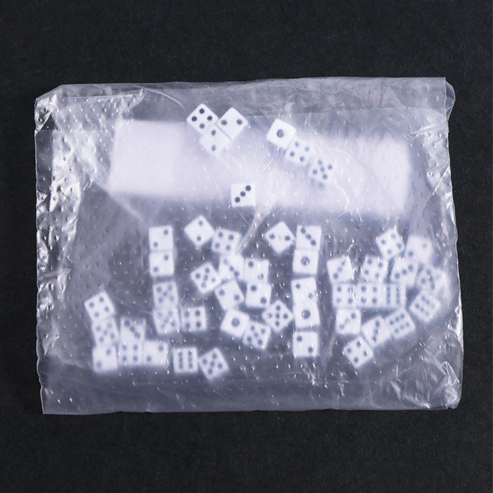 6 Sided 5mm Dice Acrylic Party Dice Standard Six Sided Colored Dice  Board Game