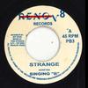 7-дюймовая пластинка SINGING B - Strange / (Ремикс) PB3 Renov8 UK Регги, Ска и Даб