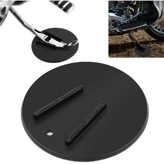 PSLER Motorcycle Kickstand Pad Kick Stand Coaster Puck Parking Stand Support Plate Helps Park Your Bike on Hot Pavement Grass Soft Ground