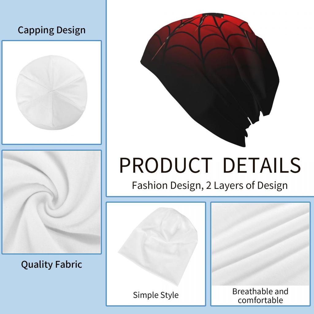 Шапки с капюшоном и животными, унисекс, женская тонкая шляпа, черный паук, осенне-весенняя теплая шапка, дизайнерские шапки с черепами, шапки