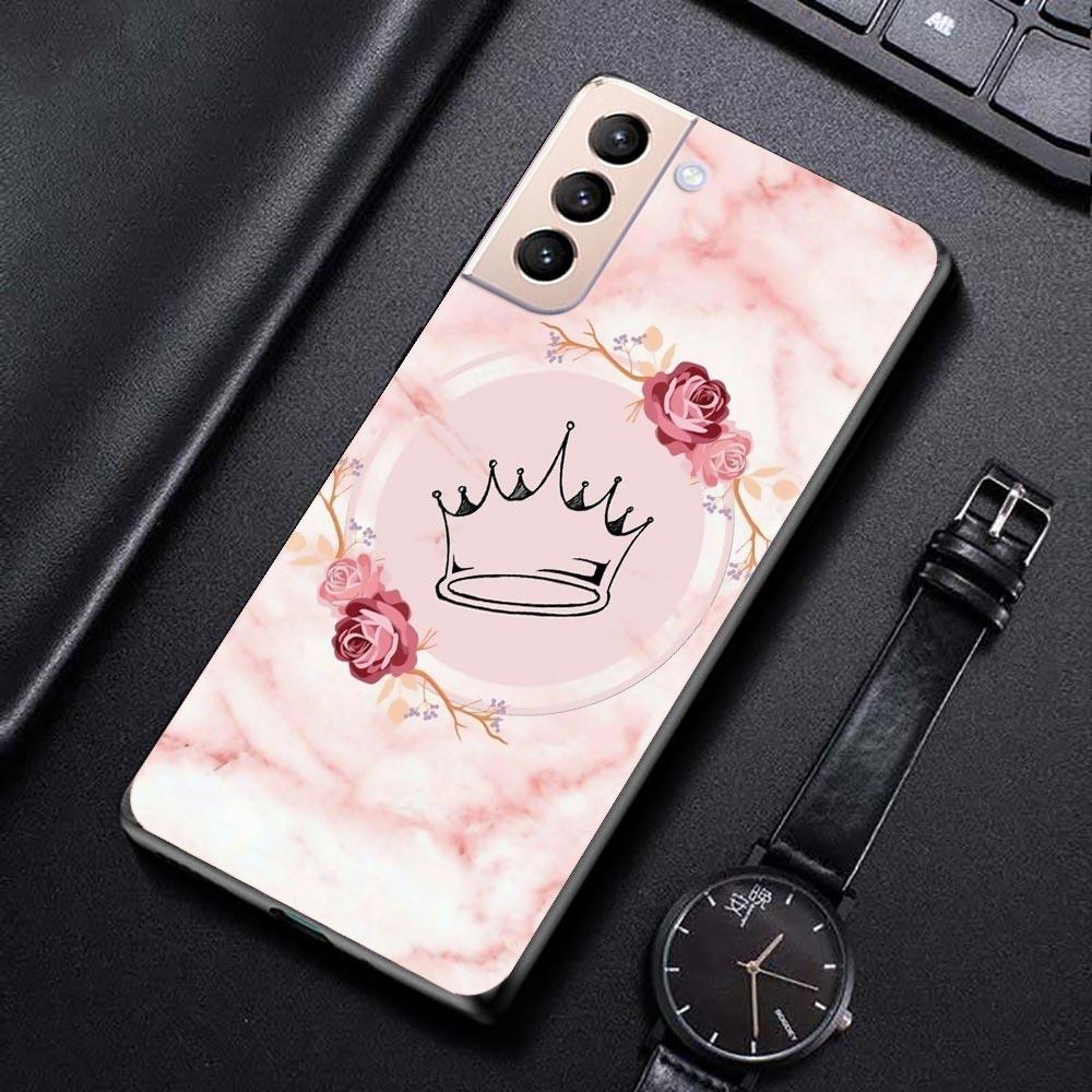 Чехол «Розовое золото, розовый, королева принцессы» для Samsung Galaxy S20 S21 FE Ultra 5G S20 S10 Lite S8 S9 Plus S10e S7 Edge, силиконовый чехол
