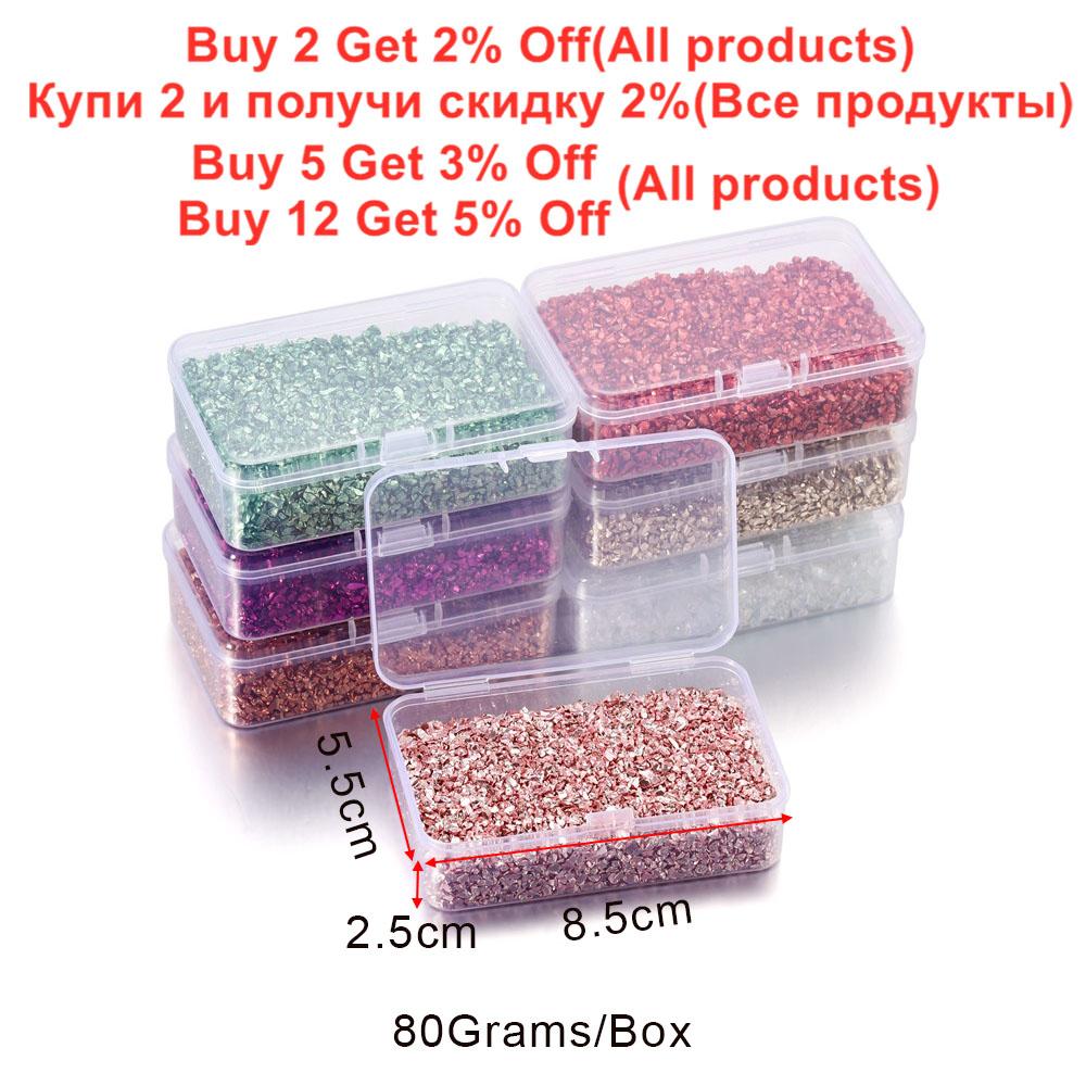 30-80 г измельченное стекло, смола для заливки, для DIY, силиконовая форма для эпоксидной смолы, неровные осколки, для нейл-арта, эпоксидные поделки, наполнитель