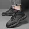 Large Genuine Leather High Top Casual Shoes Men Outdoor Travel Hiking Mountaineering Shoes Anti Slip Wear-Resistant Sneaker