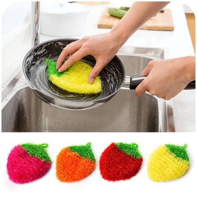 Тряпичная тарелка, связанная вручную крючком. Симпатичная губка для мытья посуды. Тряпка для мытья посуды.