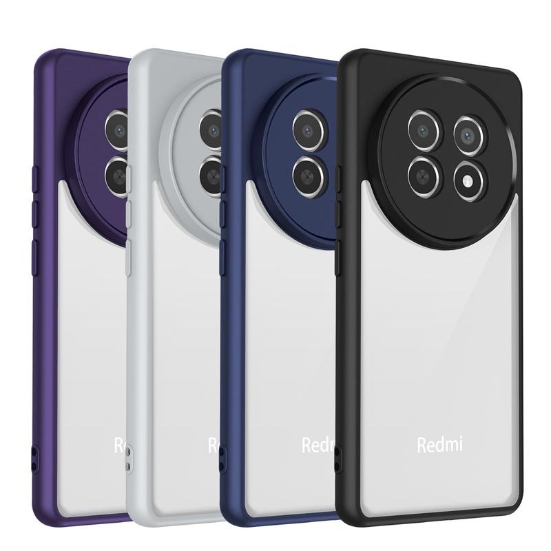 Противоударный бронированный чехол для Xiaomi Redmi Note 14 Pro 5G 4G 14Pro Plus 14S 14C A3 Poco C75 X7 Силиконовый бампер Прозрачная жесткая задняя крышка