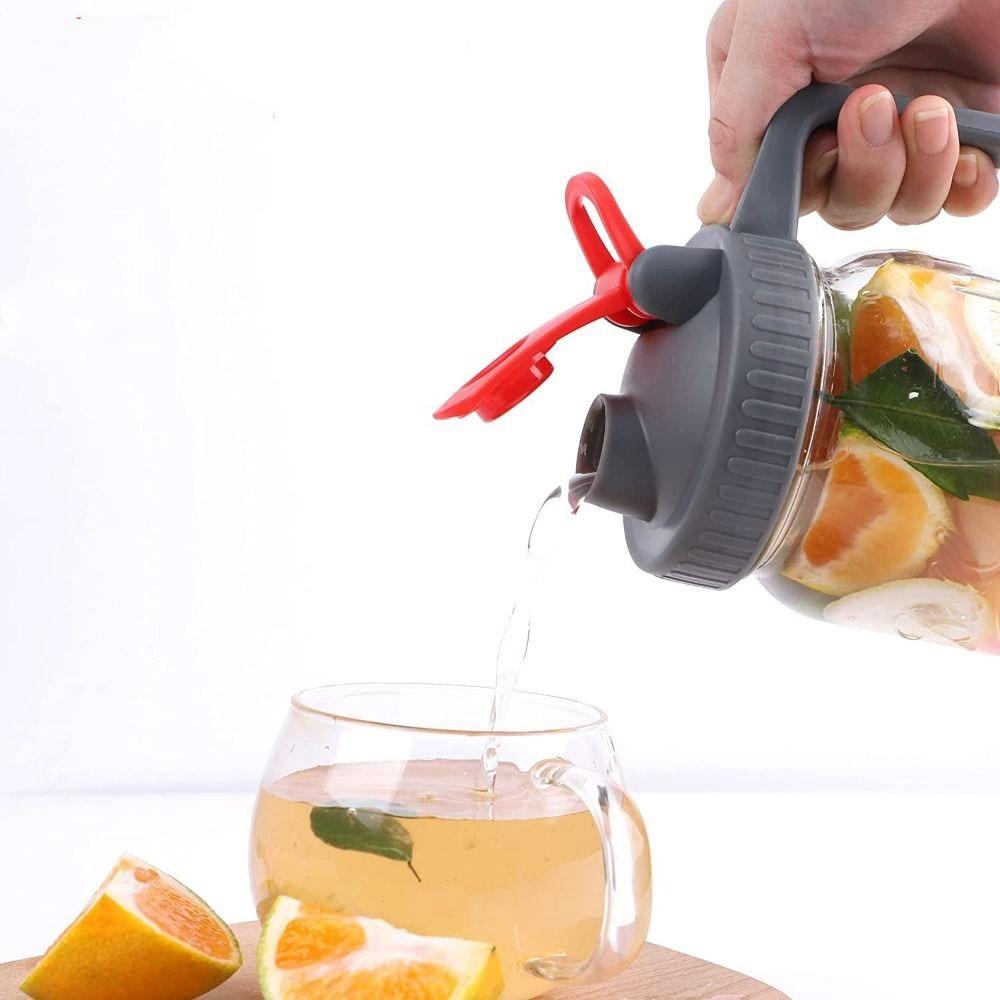 Plastic Jar Lids With Handle Flip Cap Wide Mouth Mason Jar Lids Wide Mouth Mason Jar