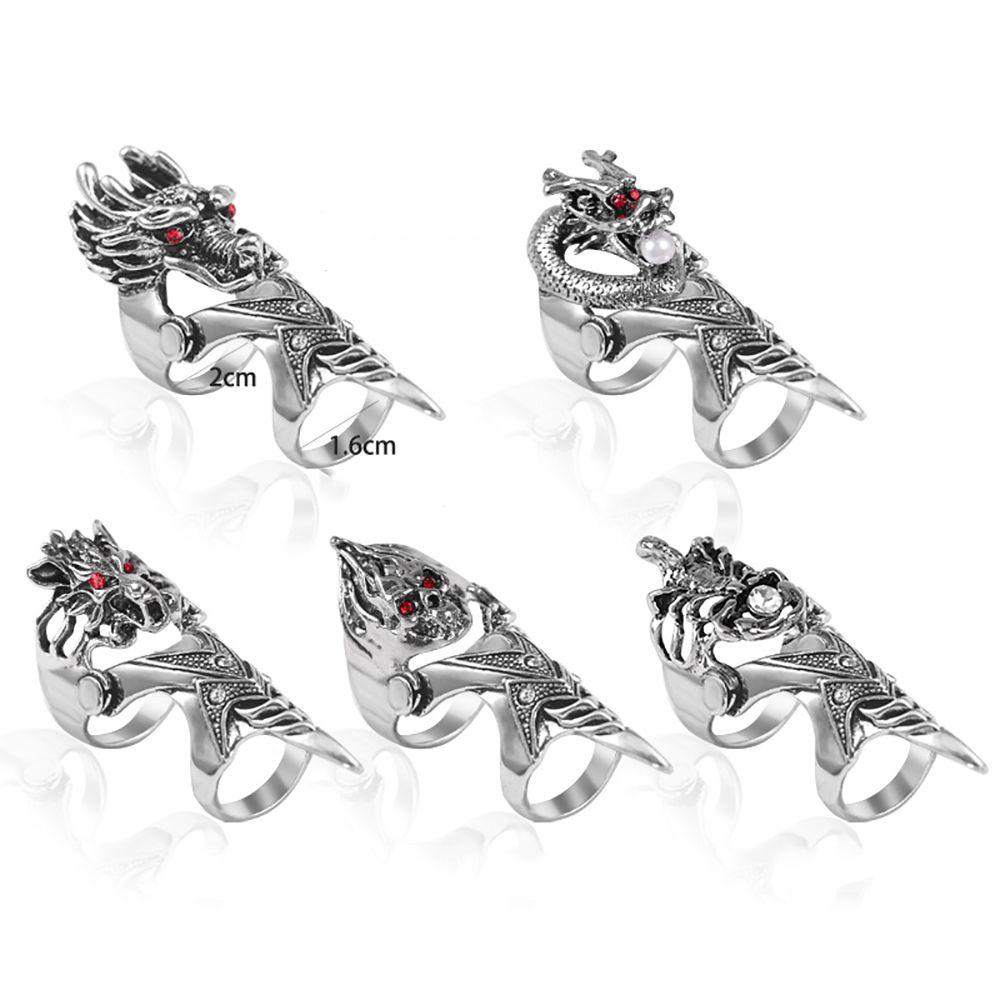 Skull Gothic Claw Ring Male Female Fashion Jewelry Dragon Ring Knuckle Ring Korean Style Ring