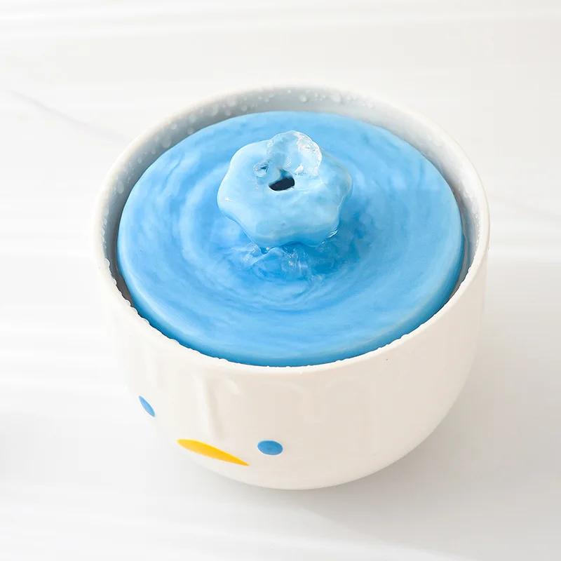 Керамический диспенсер для воды для домашних животных, креативный автоматический питьевой фонтанчик в форме утки, миска для кошек и собак, миска для кошек