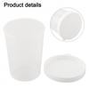 Measuring Cups Transparent With White Lids Cap 10pcs Container