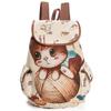 2021 Women Canvas Large Rucksack Ladies Cat Print School Bag Laptop Notebook Backpack