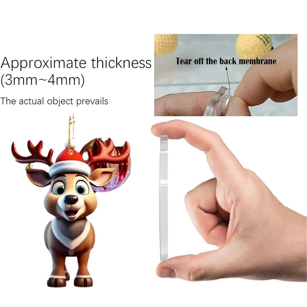 6 шт. Рождественская елка украшения для домашних животных елочные акриловые украшения рождественская елка подвесные подвески декор