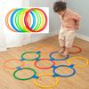 Outdoor Kids Funny Physical Training Sport Toys Lattice Jump Ring Set Game 10 Hoops 10 Connectors for Park Play Boys Girls
