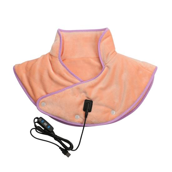 Shoulder Heating Pad for Neck Back Electric Heating Pad Rechargeable Double-Sided Plush Cordless Heated Wrap
