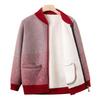 Women's Plus Velvet Thickened Winter Sweater Jacket