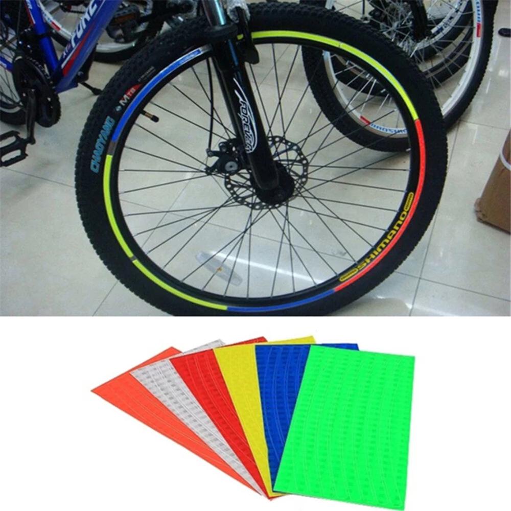 MTB Bike Wheel Sticker Cycling Reflective Strip Reflector Tape Bicycle Sticker Fluorescent