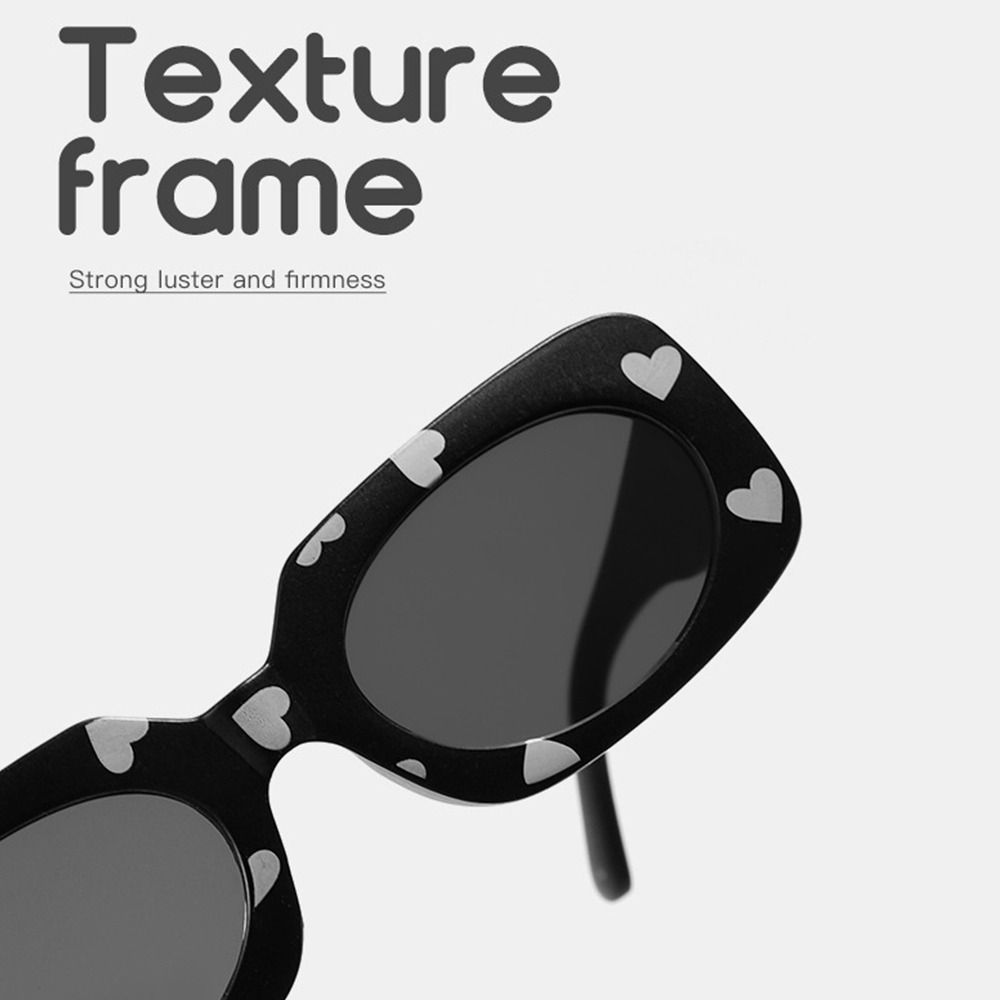 UV400 Heart Print Children Sunglasses Sun Protection Eyewear Fashion Kids Rectangular Sun Glasses