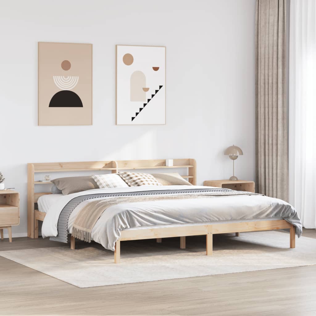 Solid Wood Bed without Mattress 180x200 cm Pine Wood