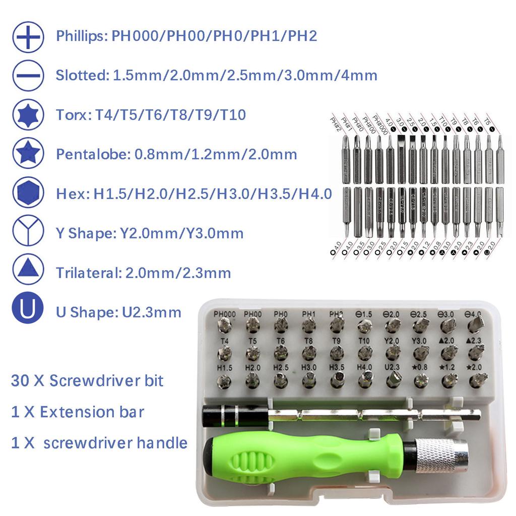 Набор прецизионных отверток 32 в 1 Набор магнитных отверток Набор инструментов