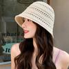 Summer New Hollow Knitted Sun Protection And Sunshade Hat For Women'S Leisure Versatile Small Fresh Fashion Pot Hat