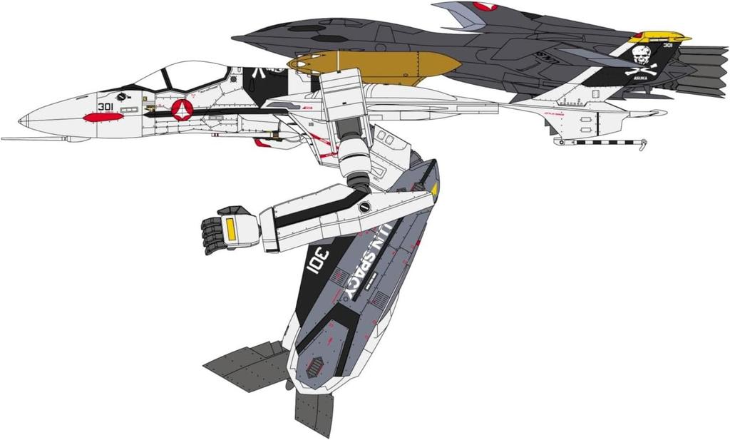 Hasegawa Пластиковая модель Macross Zero Gerwalk Scale 65889 VF-0S с Ghost 1/72 (Самолет)