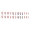24 Pieces Medium and Long French Manicure Flash Love Fake Nails European and American Ins Style Wearing Sweet Girl Manicure Nails