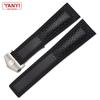 Genuine Leather Strap 22m for Ta-g He-uer F1 Watchband Red Stitches Wristwatches Band Fold Buckle Leather Watch Bracelet