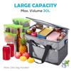 30L Insulated Cooler Bag Leakproof Lunch Cooler Tote Shoulder Bag for Picnic Beach Trip Camping