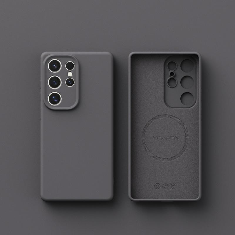 Новый Samsung S25ulta Жидкий силикон Подходит для S24 Мягкий чехол Магнитный S23u Полностью закрывающий Противоударный Чехол для мобильного телефона Простой