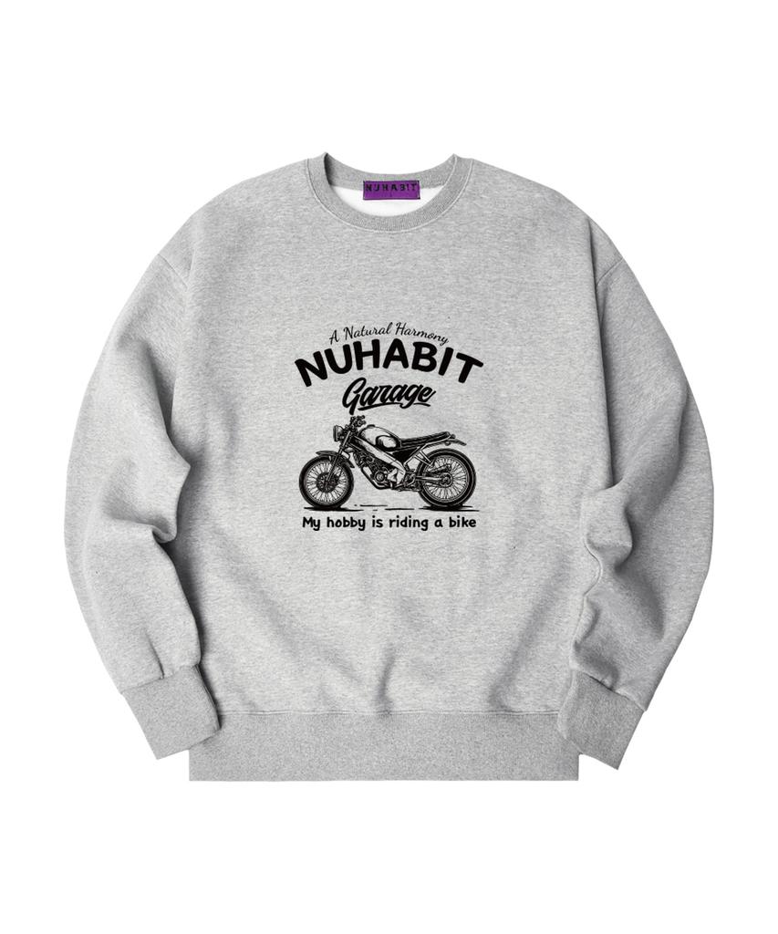 NUHABIT N/H Свитшот оверсайз с флисовой подкладкой_Серый (Som4-4Nh1202)