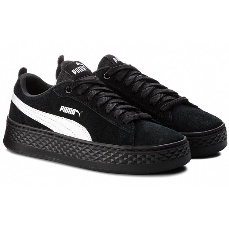 PUMA Smash Platform Sd Black White Womens 366488-02