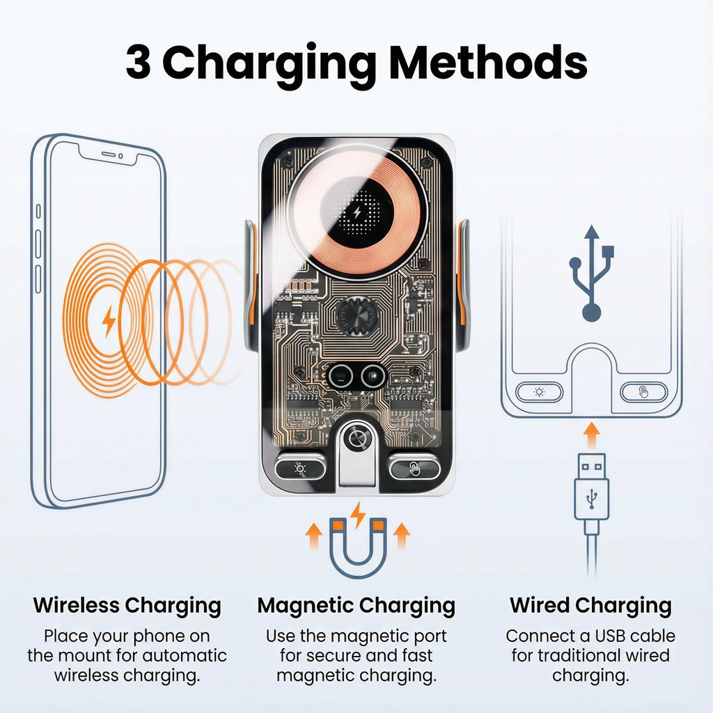 CRF1 For Mercedes-Benz EQE 350 2023-2026 Car Phone Holder Screen Fixed Clip Wireless Charger Custom-fit Phone Screen Base Accessories