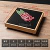 Black Rock Dining Lava Steak Stones Plate Japanese Style Personalized Creative Bamboo Wood Barbecue Stone Plate Tableware Plate
