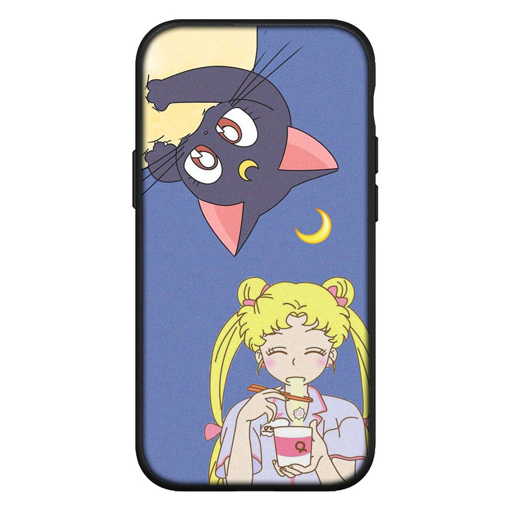 Чехол для iPhone 16 15 Xiaomi Redmi Note 14 13 12 11 Pro Max X 8 9 16e Samsung Galaxy S25 S24 S23 Moto G85 OPPO Huawei Сейлор Мун Милый Кот Чехол для Телефона