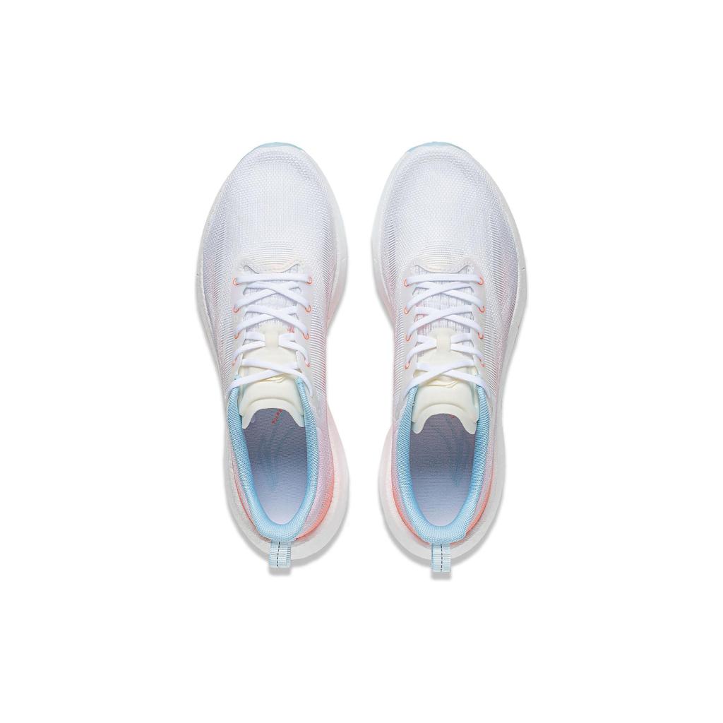 Новые кроссовки LiNing Super Light 21 с амортизацией, противоскользящие, износостойкие, дышащие, с низким верхом, для бега, женские, бело-оранжевые ARBU002-1