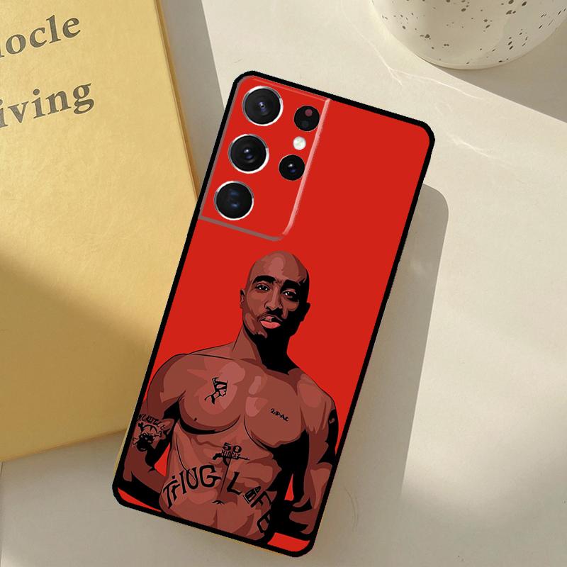 Чехол для телефона рэпера 2pac, певца Tupac, для Samsung Galaxy S25 Ultra S20 S21 S22 S23 S24 S9 S10 Plus S25 FE, защитный корпус