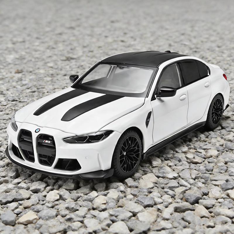 1:24 BMW M3 G80 Coupe Alloy Sports Car Model Diecasts Metal Track Racing Car Vehicles Model Simulation Sound Light Kids Toy Gift