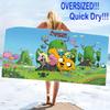 Adventure Time Print Beach Towel, Large Soft Quick Dry Towel for Beach Camping Swimming