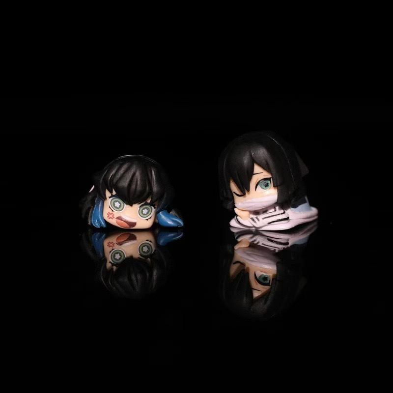 Убийца демонов: Набор из 5 спящих фигурок для торта - Тандзиро, Нэдзуко, Столп Любви, Столп Ветра