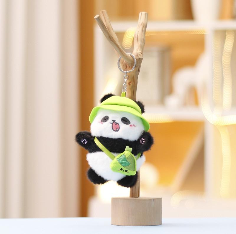 Plush Panda Toy With Keychain For Girls Soft Stuffed Animal Gift Kids For