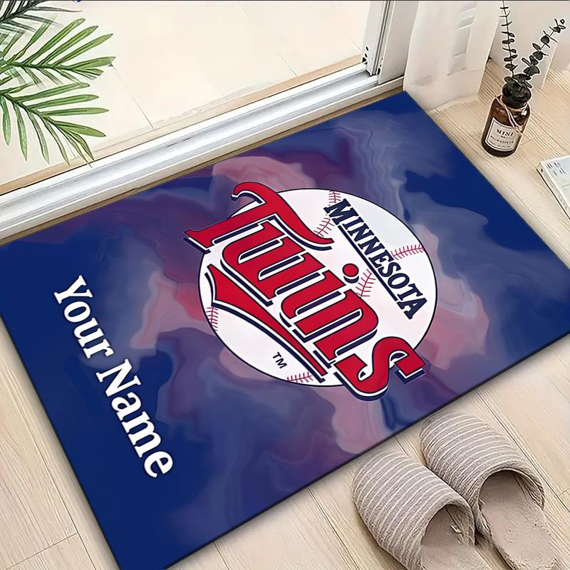 Custom Name Rug Neon Lights Minnesota Area Rug Suitable for Indoor And Outdoor,Carpets for Homes, Offices,Living Rooms,Home Decor,Christmas Gift
