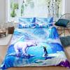 Белый медведь пододеяльник комплект постельного белья размера Queen Белый медведь с рисунком животных пододеяльник с принтом медведя для взрослых подростков детей
