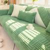 American Style Solid Color Winter Plush Sofa Towel Thicken Plush Soft and Smooth Sofa Covers Living Room Anti-slip Couch Cover