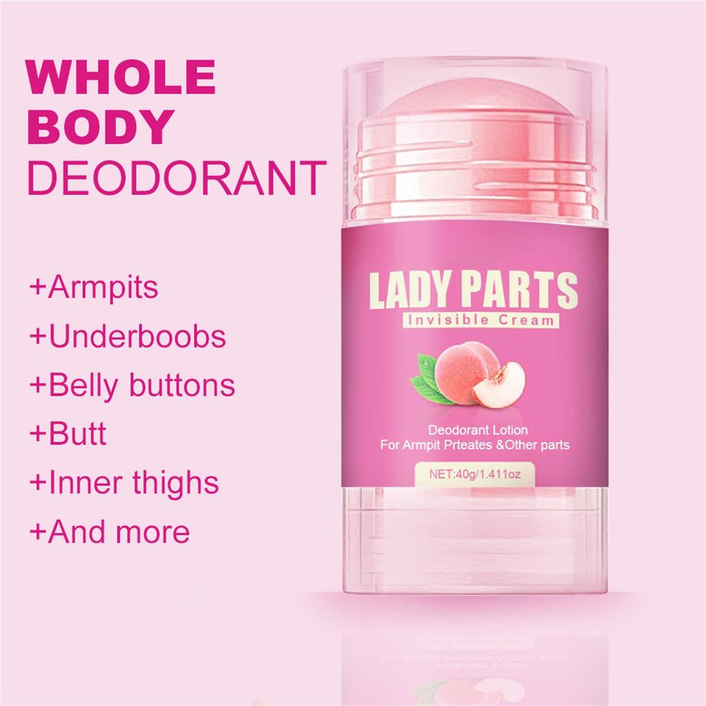 Peach Whole Body Deodorant, Underarm Cleansing Antiperspirant Deodorant Stick, Fights Excessive Underarm Sweat, Fresh Scent