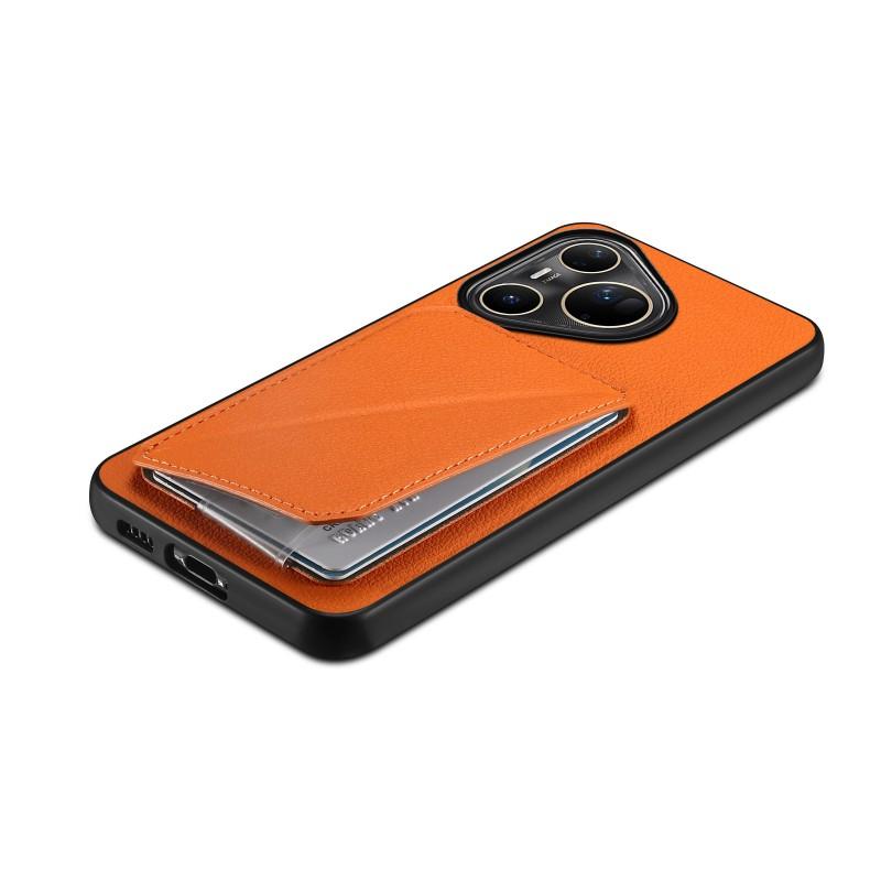 Leather-Texture Phone Case With Card Slot Kickstand Mate80 Pro Max P90 P80 Ultra